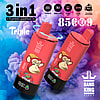 Promotional image showing two red Bang King Triple 85000 vape devices with cartoon monkey artwork and '3 in 1' flavor feature, set against a colorful vapor background.