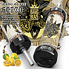 Promotional image for the Bang Blaze disposable vape device featuring a close-up of its design and specifications: 60,000 puffs, 40ml e-liquid capacity, 1000mAh battery, and 0.6Ω mesh coil. Passion fruit flavor is highlighted alongside decorative illustrations, emphasizing the product's artisanal aesthetic.