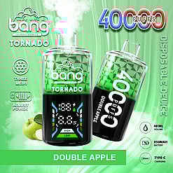 Promotional Graphic Displaying Two Green And Black Disposable Vaping Devices Labeled 