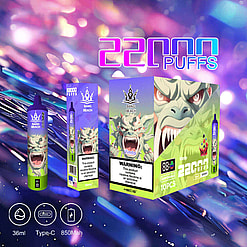 Illustration Of A Colorful Packaging Design For A Disposable Vape Product Labeled 