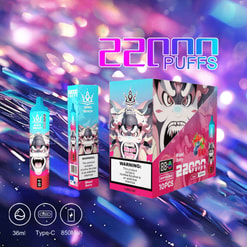 A Display Of Bang Beach Disposable Vape Devices With Mixed Berry Flavor, Featuring Vibrant Packaging And A Bold Design, Promoting 22,000 Puffs And Rechargeable Capability With An 850Mah Battery.