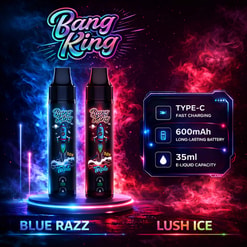 Aroma di vaporizzatore usa e getta Bang King Blue Razz