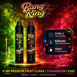 Bang King Kiwi Passion Fruit Guava Disposable Vape Flavor