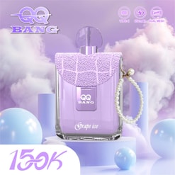 Pastel Purple Qq Bang Perfume Bottle Labeled Grape Ice, With A Pearl Charm And 15Ok Text