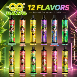 **Creating Alt Text** I Need To Generate Concise Alt Text For An Image That's A Promotional Graphic Showcasing Qq Bang's 12 Flavors, Featuring 12 Vape-Like Bottles. I Want To Be Careful Not To Infer Too Much About The Product. Instead, I Should Focus On Describing The Layout And The Text. I Think Crafting The Alt Text As One Clear Sentence That Lists The Flavors Would Be Effective. Let’s Make It Straightforward And Accurate! Promotional Graphic For “Qq Bang 12 Flavors,” Showing 12 Colorful Drink Or Vape Bottles Arranged In Two Rows With Cartoon Fruit-Themed Characters On The Labels; Flavors Include Watermelon Ice, Mango Peach Ice, Mango Ice, Grape Ice, Blueberry Raspberry Ice, Mint Ice, Tropical Fruit, California Cherries, Triple Honey Melon, Strawberry Kiwi, Love66, And Pineapple Ice