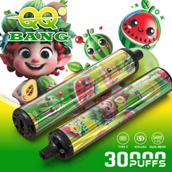**Generating Alt Text** I Need To Create Concise Alt Text For A Promotional Image For Qq Bang. It’s A Cartoon Featuring Fruit-Themed Vape Devices, Especially Highlighting A Character And Watermelon. I'll Make Sure To Keep It Brief And To The Point, Avoiding Any Unnecessary Length. I Want To Capture The Essence While Sticking To A Straightforward Description That Clearly Conveys What The Image Represents. Balancing Brevity With Clarity Is Key Here! Promotional Graphic For “Qq Bang” Showing A Smiling Cartoon Fruit Character And Colorful Watermelon-Themed Vape Devices, With Product Features Like Type-C Charging, 650 Mah Battery, Dual Mesh, And “30000 Puffs” Text