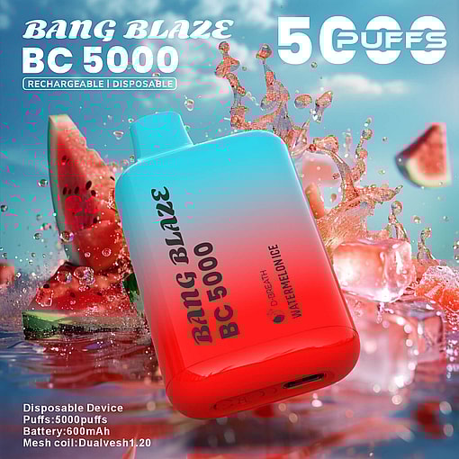 Bang Blaze Bc 5000 – 5K Puffs Lightweight Disposable Vape With Mesh Coil &Amp; Type-C Charging – Bild 4