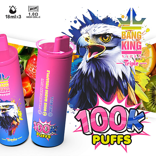 Bang King Triple 100K – Triple-Flavor E-cigarett för engångsbruk med 100000 bloss Meta Description - Bild 6