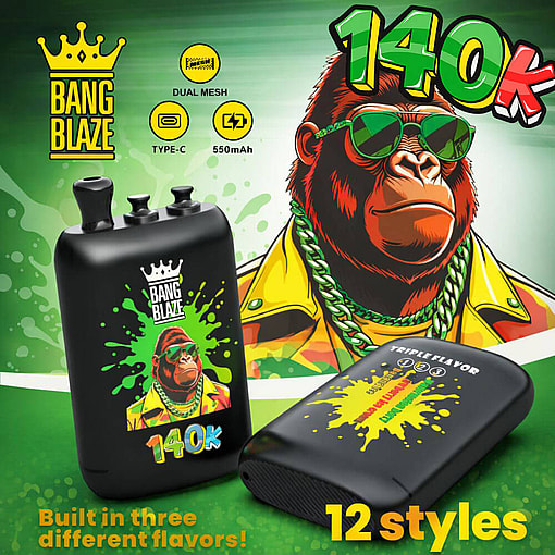Bang Blaze 140K Disposable E-Cigarette – 140000 Puffs Triple-Flavor Rechargeable Vape - Image 2