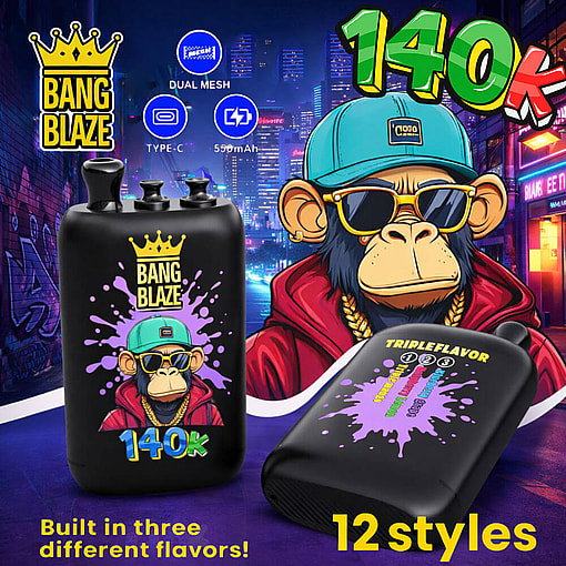 Bang Blaze 140K Disposable E-Cigarette – 140000 Puffs Triple-Flavor Rechargeable Vape - Image 11