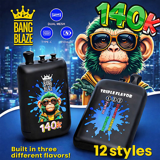Bang Blaze 140K Disposable E-Cigarette – 140000 Puffs Triple-Flavor Rechargeable Vape - Image 3