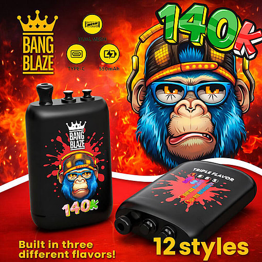 Bang Blaze 140K Disposable E-Cigarette – 140000 Puffs Triple-Flavor Rechargeable Vape - Image 7