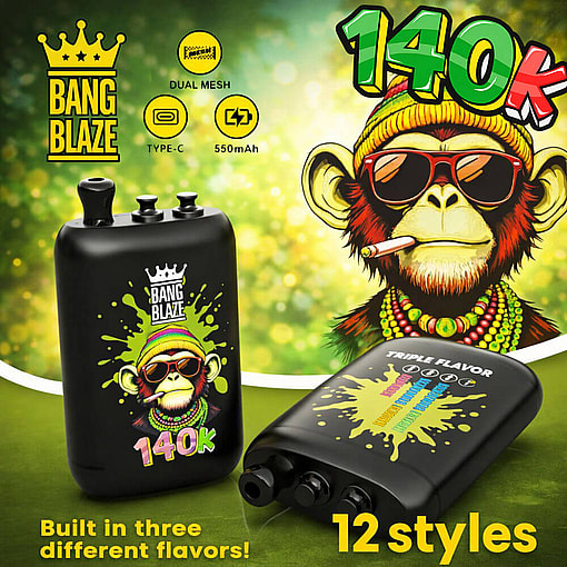 Bang Blaze 140K Disposable E-Cigarette – 140000 Puffs Triple-Flavor Rechargeable Vape - Image 8