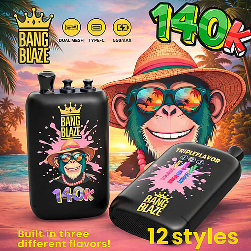 Bang Blaze 140K Disposable E-Cigarette – 140000 Puffs Triple-Flavor Rechargeable Vape - Image 10