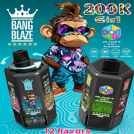 Bang Blaze 200K – Cigarette électronique haute capacité de 200 000 bouffées avec bobines maillées et écran intelligent – Image 11