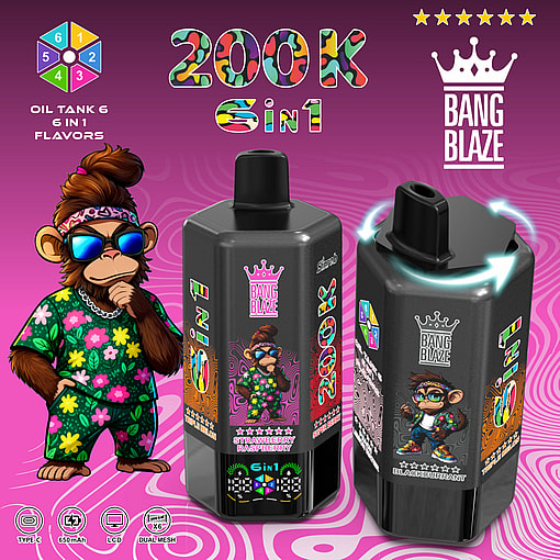 Bang Blaze 200K – Cigarette électronique haute capacité de 200 000 bouffées avec bobines maillées et écran intelligent – Image 13
