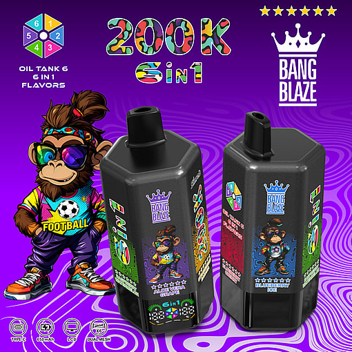 Bang Blaze 200K – Cigarette électronique haute capacité de 200 000 bouffées avec bobines maillées et écran intelligent – Image 5
