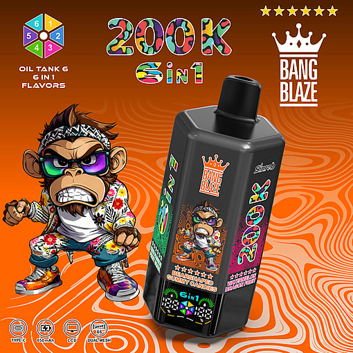 Bang Blaze 200K – Cigarette électronique haute capacité de 200 000 bouffées avec bobines maillées et écran intelligent – Image 7