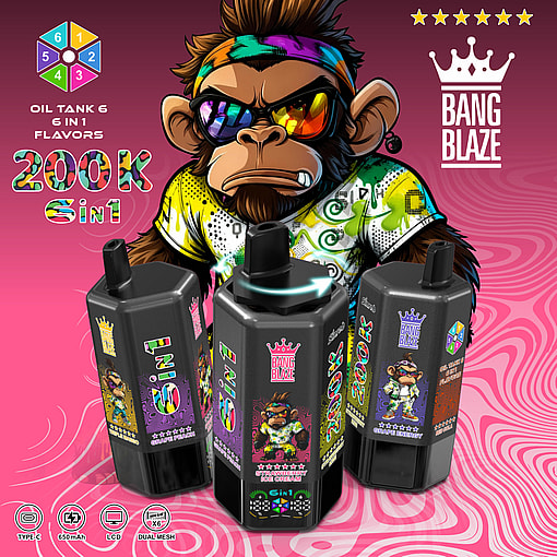 Bang Blaze 200K – Cigarette électronique haute capacité de 200 000 bouffées avec bobines maillées et écran intelligent – Image 9