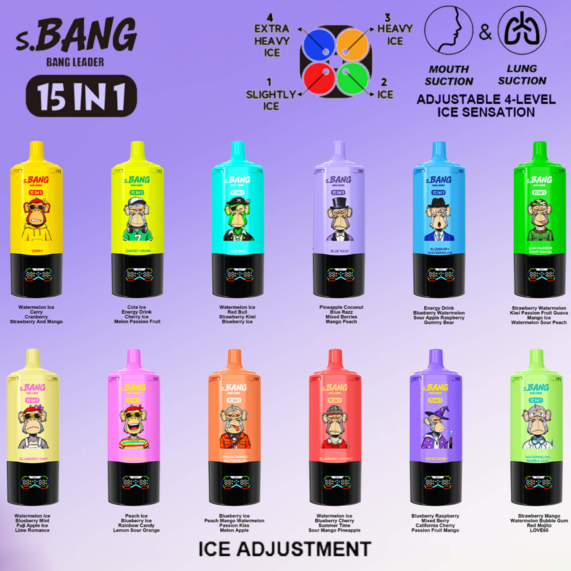 Bang Leader 450k Disposable Vape 450000 Puffs 15 In 1 Flavor